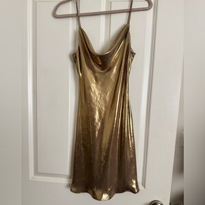Zara Liquid Gold Dress